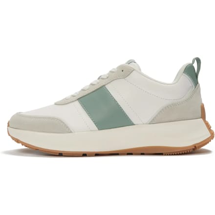 FitFlop FitFlop F-Mode Flow Sneaker - Leather & Suede Mix WIT - Maat 40