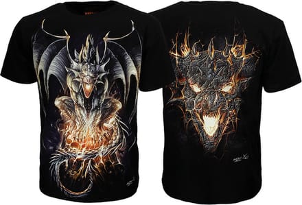 Lucifers's Dragon From Hell T-Shirt - Origineel Design - M