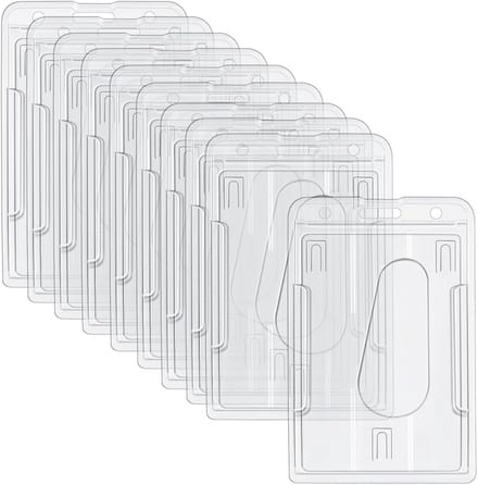 Solidchoice - 10 Stuks Transparante ID-Kaarthoesjes met Duimgleuf