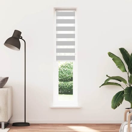 vidaXL - Zebra - rolgordijn - 45x200 - cm - stofbreedte - 40,9 - cm - lichtgrijs