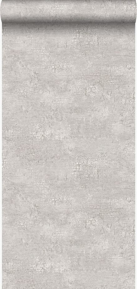 Origin Wallcoverings behang natuursteen met craquelé effect lichtgrijs - 347565 - 53 cm x 10,05 m