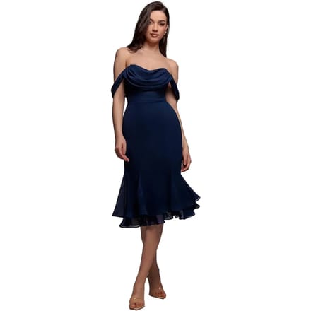 Vrouwen chiffon jurk Goddiva Midi