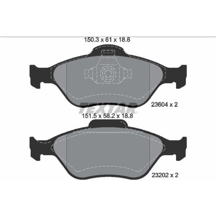 Remblokset TEXTAR 2360406, voor