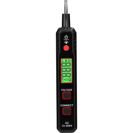 LCD-scherm Elektrische testpen AC12-300V spanningstester Stroom-/nuldraaddetector Kabelbreukpunt zwart