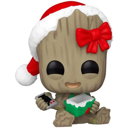 Verzamelaarsbeeldje Funko Pop Marvel Groot With Present