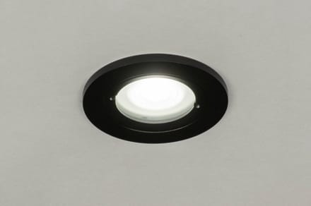 Lumidora Inbouwspot 73085 - DEVON - GU10 - Zwart - Metaal - Buitenlamp - Badkamerlamp - IP54 - ⌀ 7.9 cm