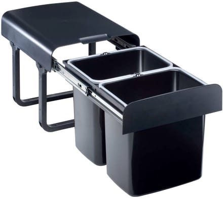 Ekko - Inbouw prullenbak - 2 x 15 liter (2 Compartimenten)