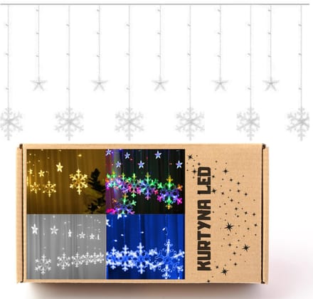 Zolta - Kerstster Gordijnverlichting - 138 LED - 3,3m - Blauw - IP44