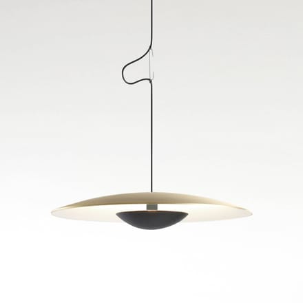 MARSET Ginger LED hanglamp, Triac Ø32cm messing/wit