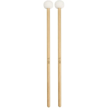 1 paar vilten hamers drumstokken met houten handvat voor percussie-instrument wit wit