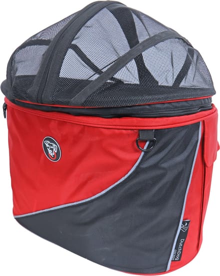 DoggyRide Draagtas/ Fietsmand - Cocoon XXL - Rood/Zwart