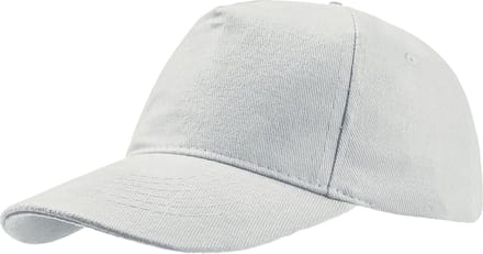 Atlantis Liberty Five Buckle Heavy Brush Cotton 5 Panel Cap (Wit)
