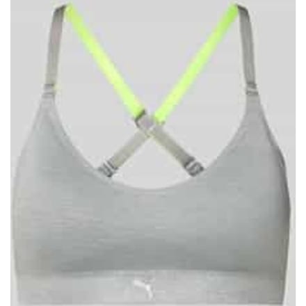 Puma - Dames - Sport Triangel Top - 3D Knit - Grijs - Maat L