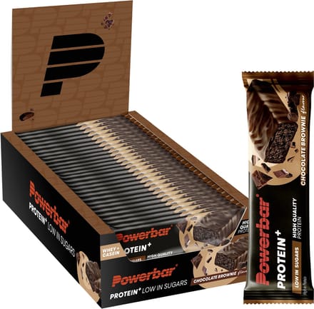Powerbar eiwitreep | Protein+ Low Sugar | Chocolate Brownie - 35 g (16 stuks)