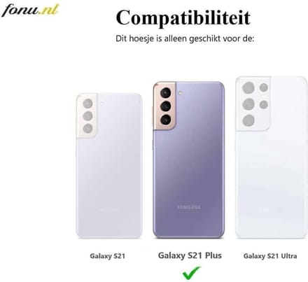 FONU Siliconen Backcase Hoesje Met Koord Geschikt Voor Samsung Galaxy S21 Plus - Violet