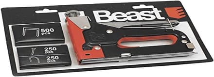 Nagelnietmachine - Handtacker Set - Bevestigen Materialen - Instelbare Druk - 4-14mm Bevestigingen - Zwart