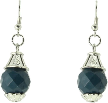 Behave - Oorhangers dames - Boho chic - Donkerblauw - Zilverkleur - Nikkelvrij