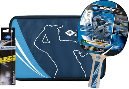 Schildkröt tafeltennis set Legends 700 met bat en 3 ITTF ballen.