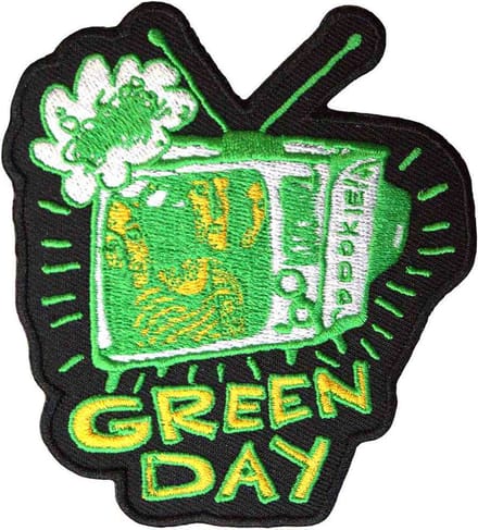Green Day - Longview TV Patch - Zwart/Groen
