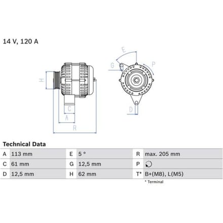 Dynamo / Alternator BOSCH 0 986 049 530
