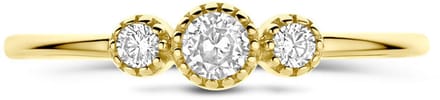 14K Geelgouden Ring met Zirkonia 4034995 – 4 mm