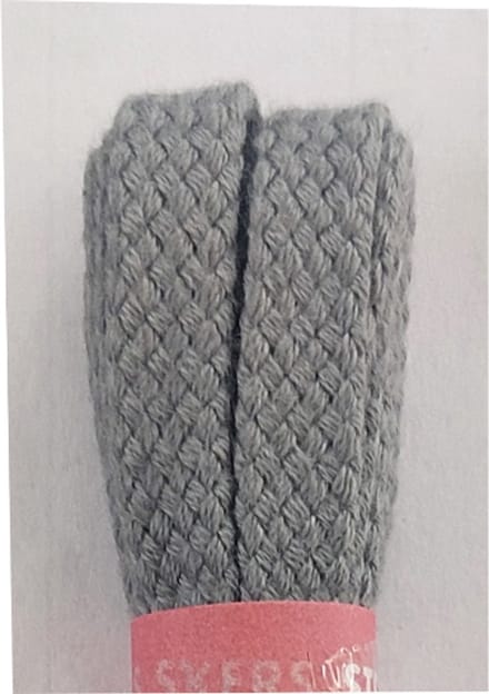 Strickers Veter - Licht Grijs - Plat - Lengte 90 cm - Breedte 7 mm - Schoenveter