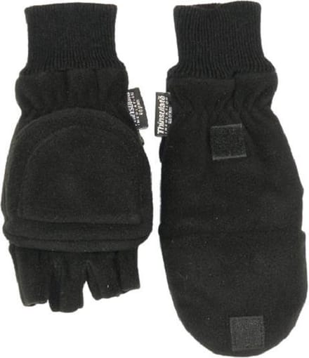 Handschoenen halve vingers / want heren winter - klittenbandsluiting