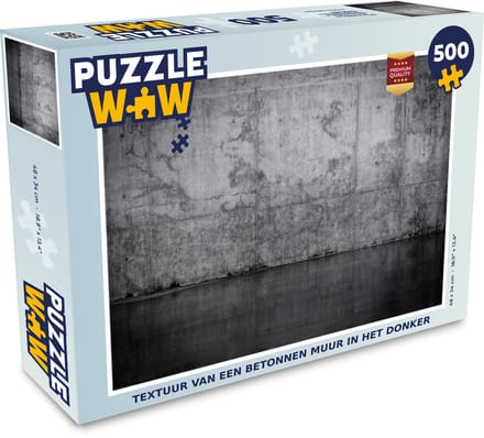 Puzzel Beton - Muur - Donker - Legpuzzel - Puzzel 500 stukjes