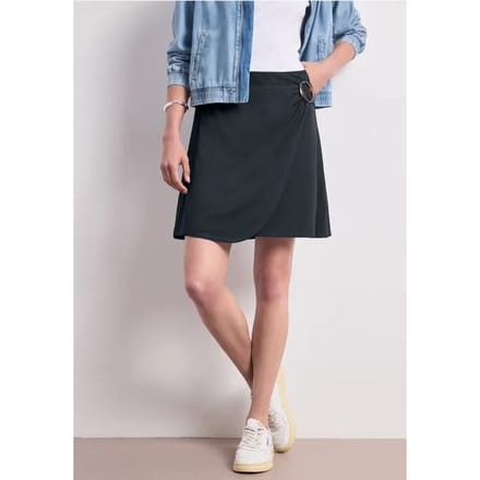 Knielange rok in wikkel-look
