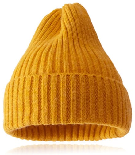 Grof gebreide Beanie Muts Geel - Ruim model