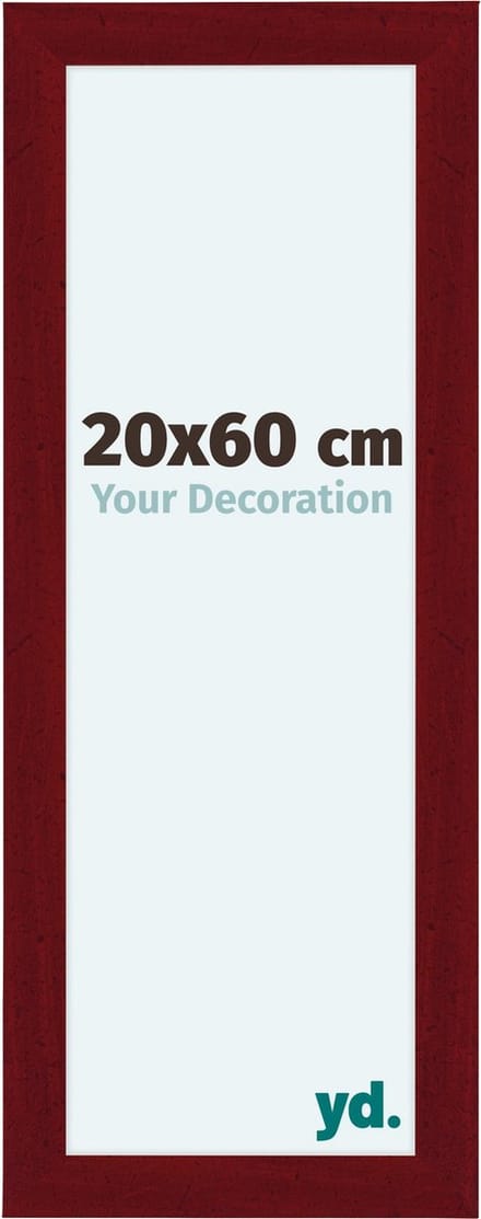 Your Decoration - Fotolijst 20x60 cm - MDF - Wijnrood Geveegd - Como