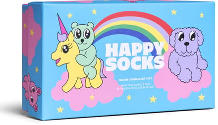 Happy Socks - Giftbox Charm Animal Socks - Troetelbeertjes - Set van 3 paar - MT 36-40