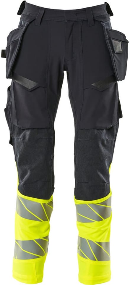 Mascot Accelerate Safe Broek met spijkerzakken 19131-711 - donkermarine/hi-vis geel - C52 - 82