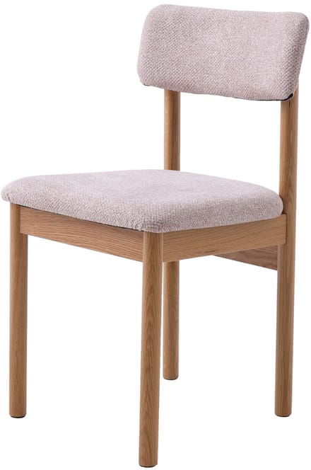 Eetkamerstoel Canora Bouclé Zand/Espresso - Giga Living - Set van 2