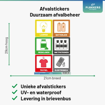 Afvalstickers duurzaam afvalbeheer