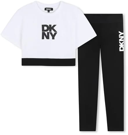 Dkny D62569 Set Wit,Zwart 14 Years Meisje