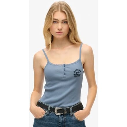 Superdry - Essential camitopje met knoopsluiting - Dames - Vesten