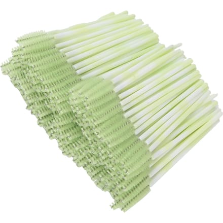 200 stuks Wegwerp Draagbaar Wimperborsteltje Reis Mascara Wimperborstel Make-up Tool Accessoire Geel