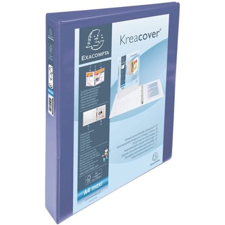 Exacompta Kreacover Ringband in PP met 2 D-ringen van 25mm - A4 maxi - Blauw - 51826BE