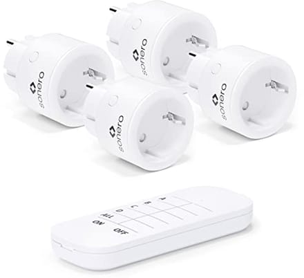 Draadloos Stopcontactenset 2300 Watt | Afstandsbediening, 4 Stopcontacten, 30 Meter Bereik, Compact, Wit