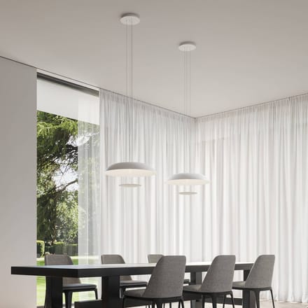 Karman LED hanglamp BLANCO, Ø 60 cm, wit, metaal