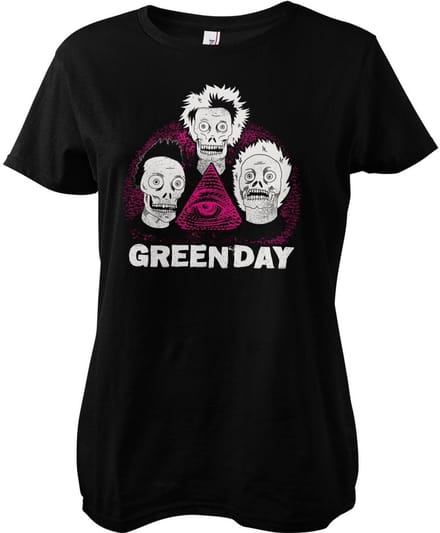 Green Day T-shirt Skulls Girly Tee WMX-5-GDAY009-H85-3