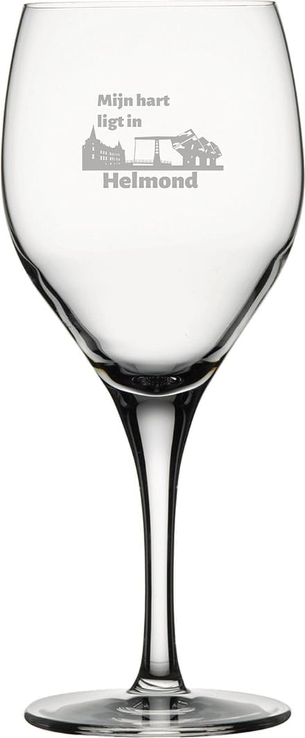 Gegraveerde Rode wijnglas 42,5cl Helmond