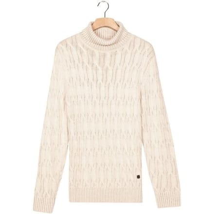 Thomas Maine Trui Rollneck Allover Multi Diagonal Cable Knit Off White / male