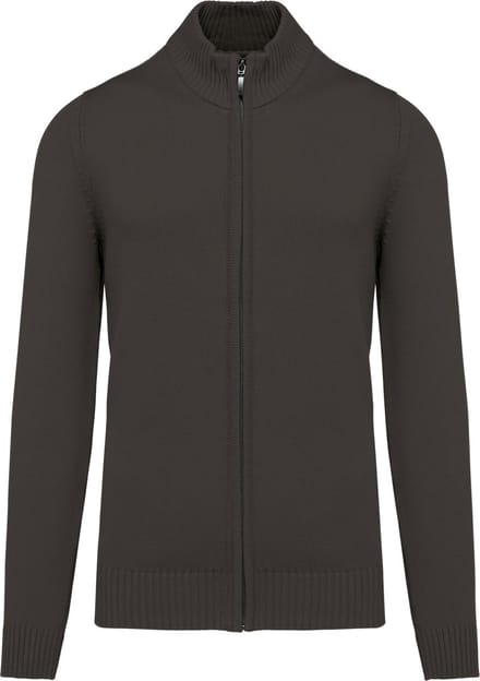 Kariban Heren cardigan met rits K971 - Dark Grey - L
