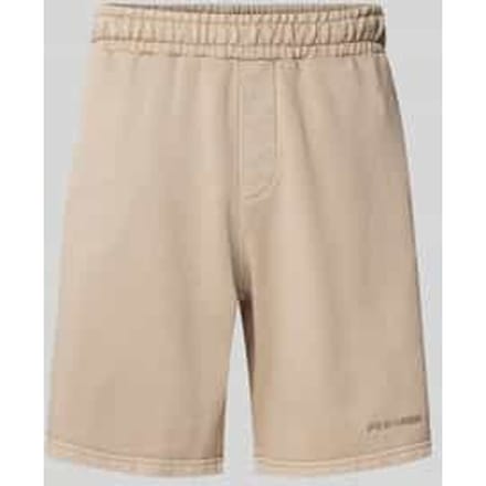 Regular fit sweatshorts met labeldetail