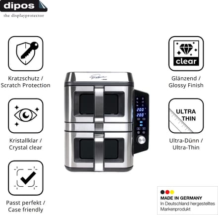 dipos – 2x Beschermfolie geschikt voor KOENIC KTAF-TR | Krasbestendige & heldere Screenprotector Ultra-Thin