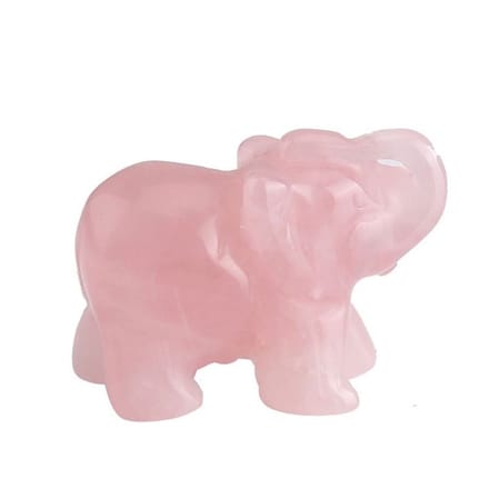 Bixorp Gems Rozenkwarts Olifant Beeldje - Edelsteen Dier