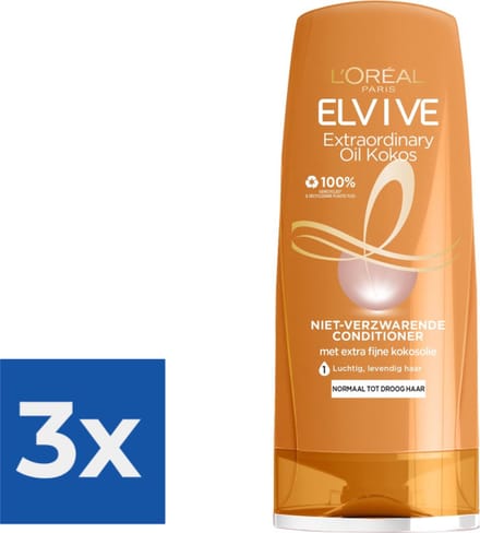 L’Oréal Paris Elvive Conditioner - Extraordinairy Oil Kokosolie - 3 x 200 ml
