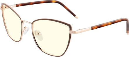 GUNNAR - ERIKA Gaming Bril - Computerbril - Blauw Licht Bril - Blue Light Glasses 0,2 Sterkte - Coffee Gold - Clear